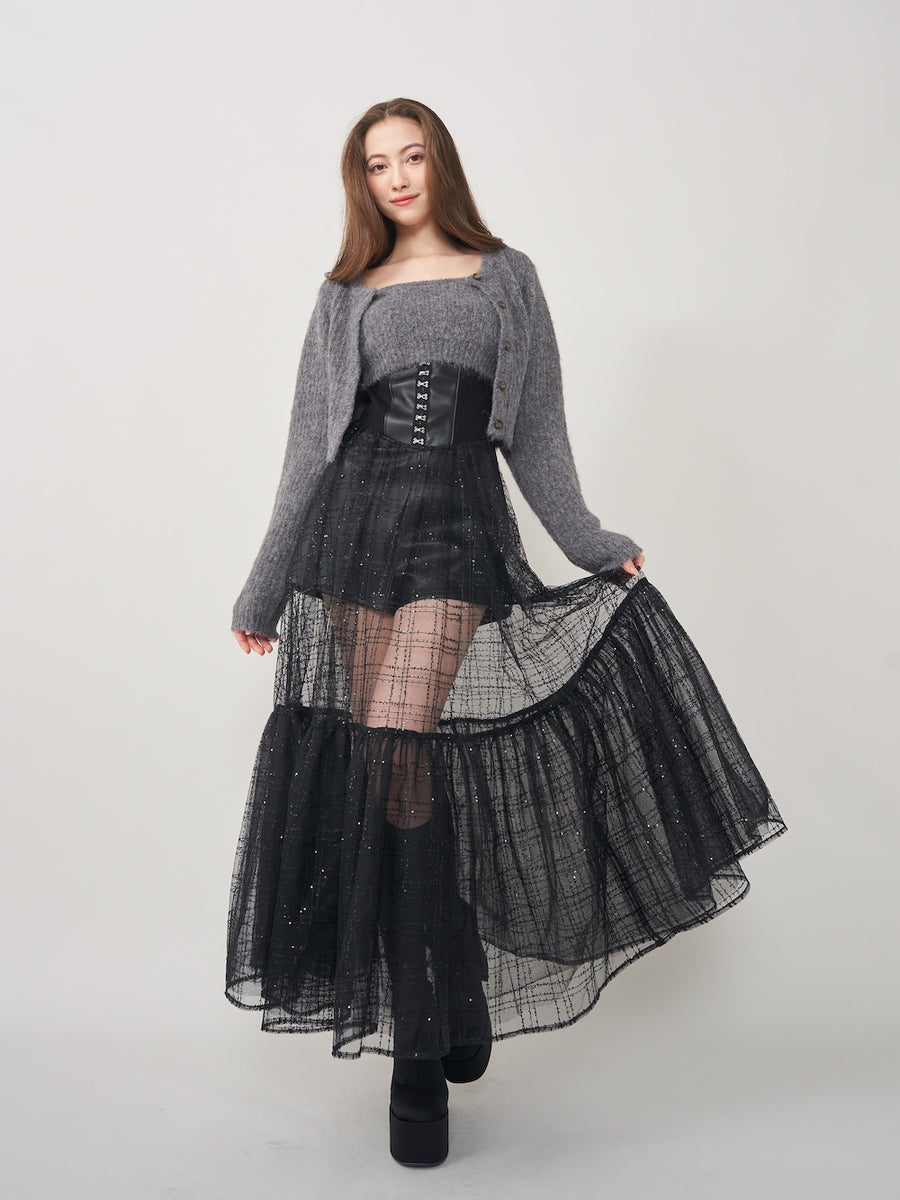 モデル:165cm(着用サイズ:FREE 着用カラー:GRY)
