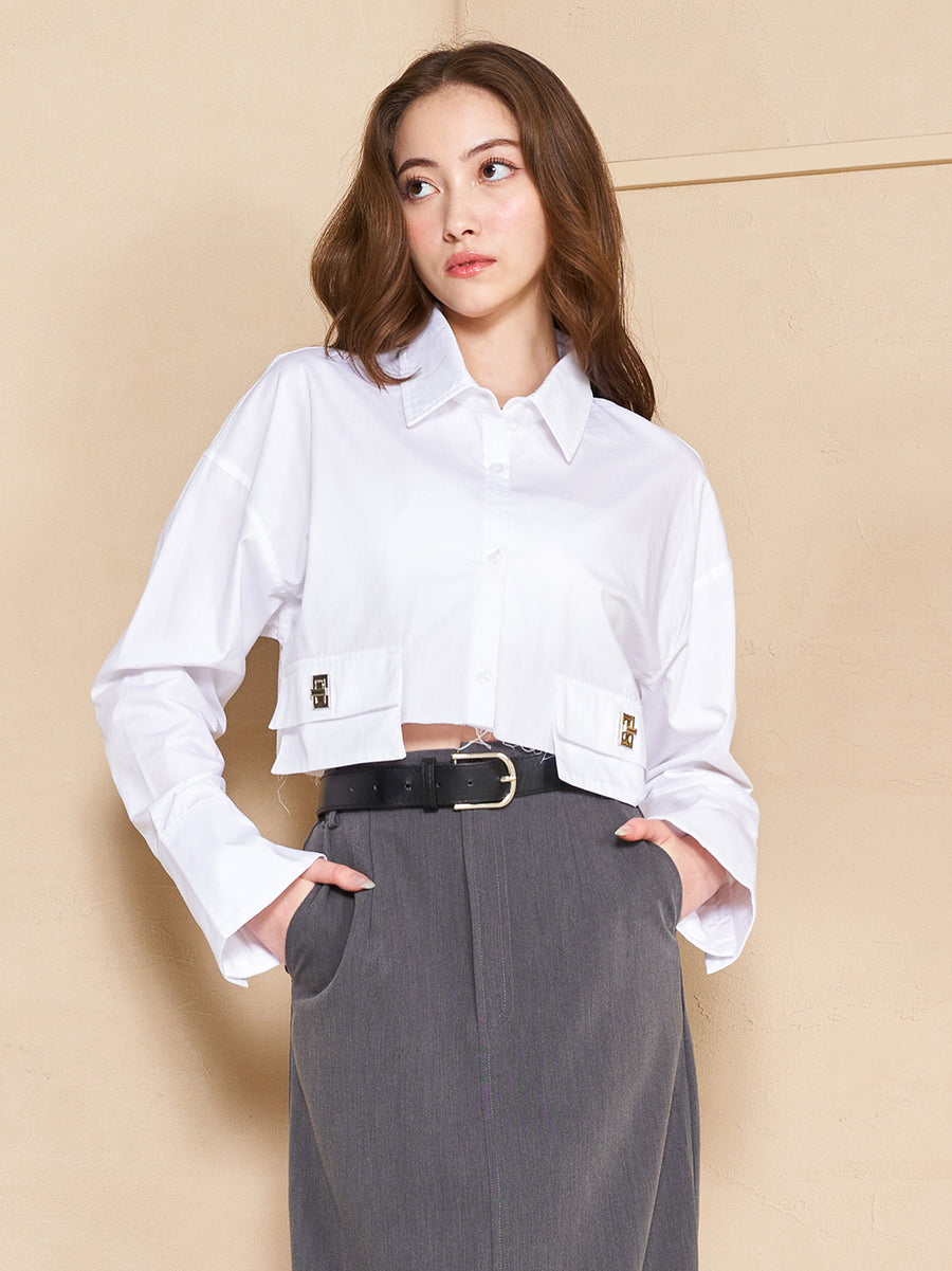 モデル:165cm(着用サイズ:FREE 着用カラー:WHT)