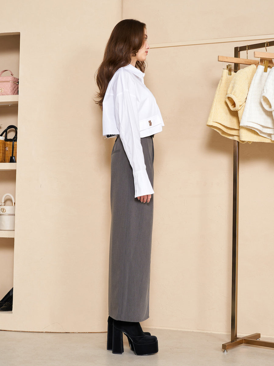 モデル:165cm(着用サイズ:FREE 着用カラー:GRY)