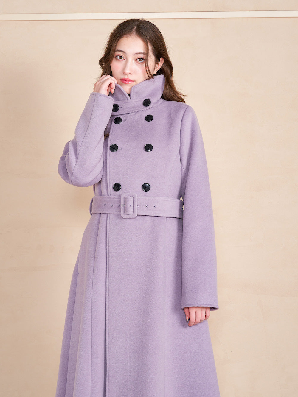 モデル:165cm(着用サイズ:FREE 着用カラー:PUR)
