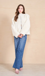 モデル:165cm(着用サイズ:FREE 着用カラー:WHT)