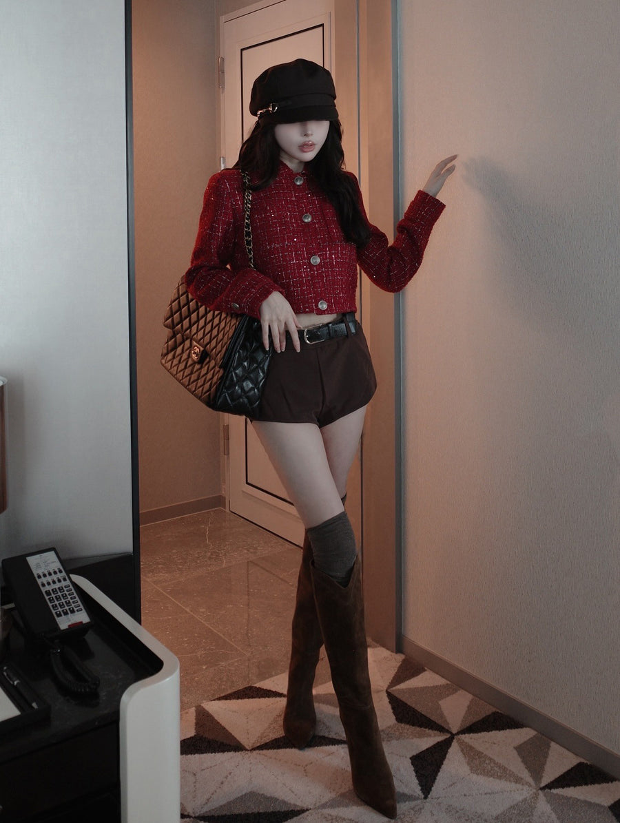 モデル:160cm(着用サイズ:FREE 着用カラー:BRD)