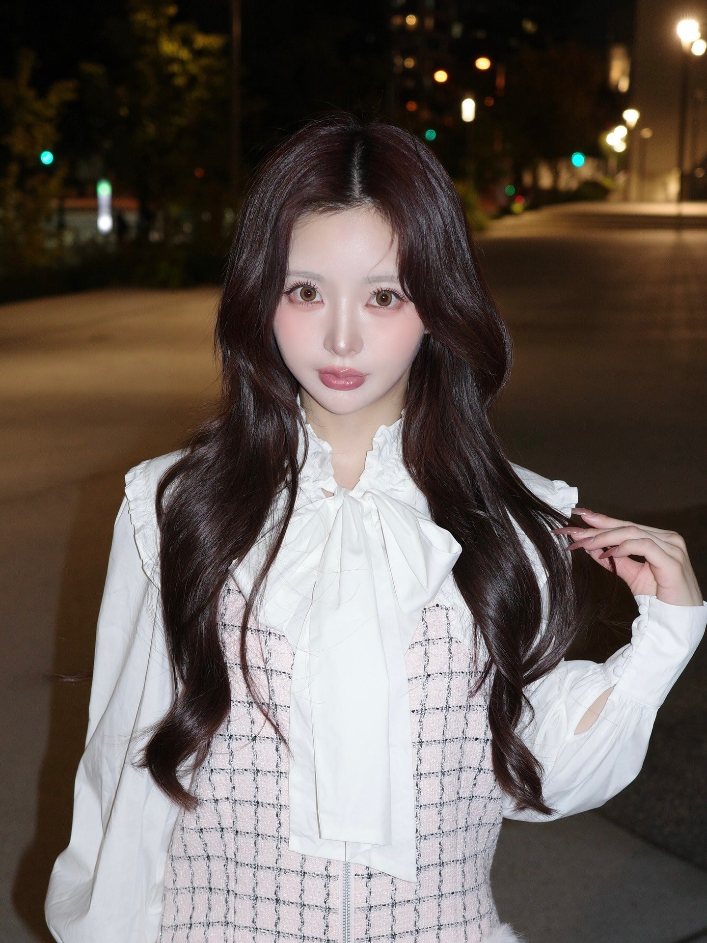 モデル:158cm(着用サイズ:FREE 着用カラー:PNK)