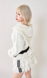 モデル:155cm(着用サイズ:FREE 着用カラー:WHT)
