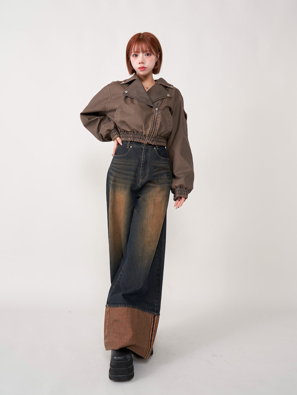 モデル:155cm(着用サイズ:S 着用カラー:IND)