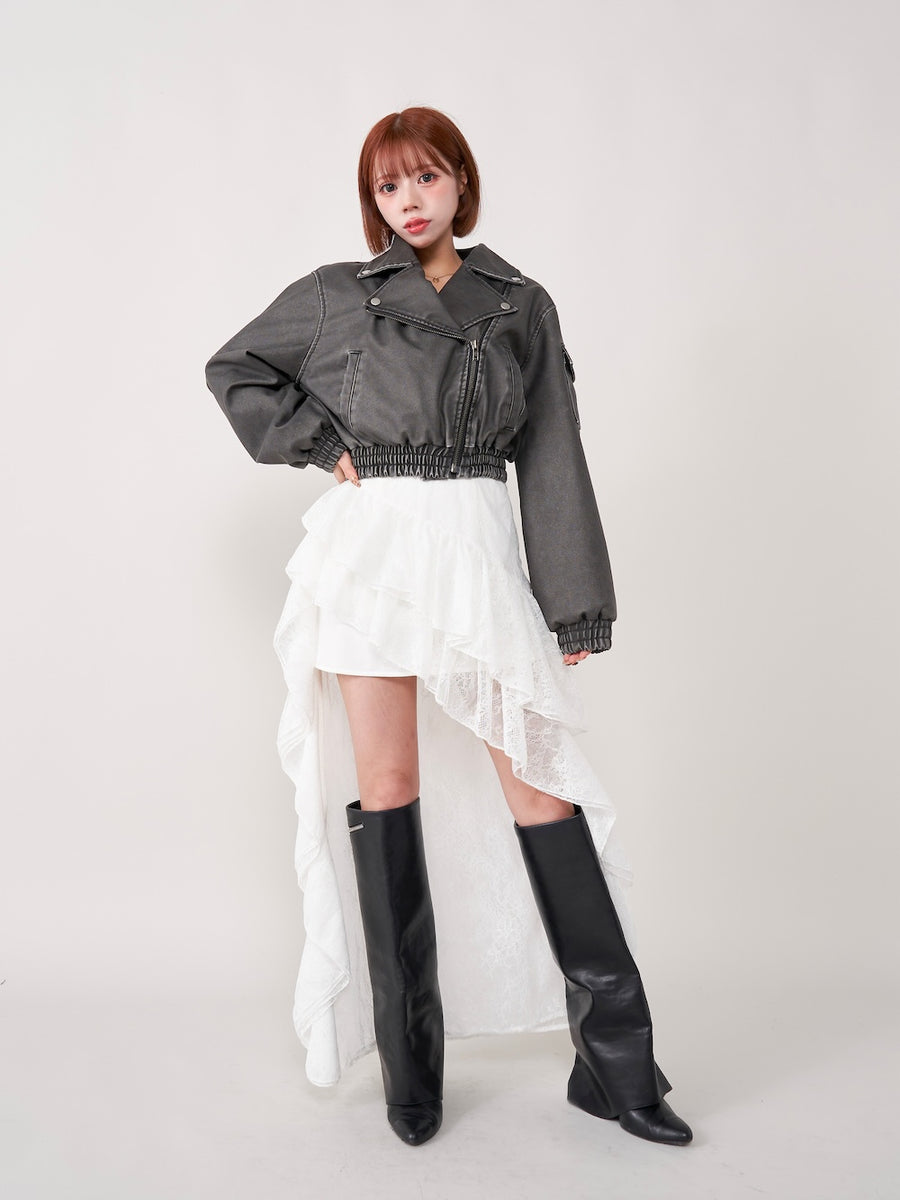 モデル:155cm(着用サイズ:FREE 着用カラー:WHT)