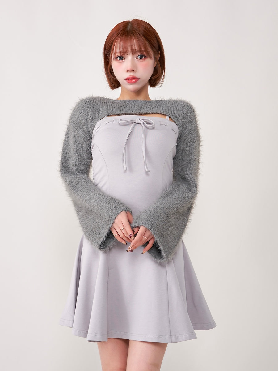 モデル:155cm(着用サイズ:FREE 着用カラー:GRY)