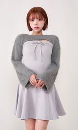 モデル:155cm(着用サイズ:FREE 着用カラー:GRY)