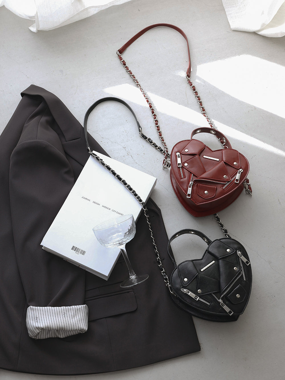 ライダースライクハートミニバッグ