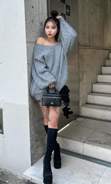 モデル:158cm(着用サイズ:FREE 着用カラー:GRY)