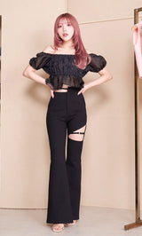 モデル:160cm(着用サイズ:FREE 着用カラー:BLK)