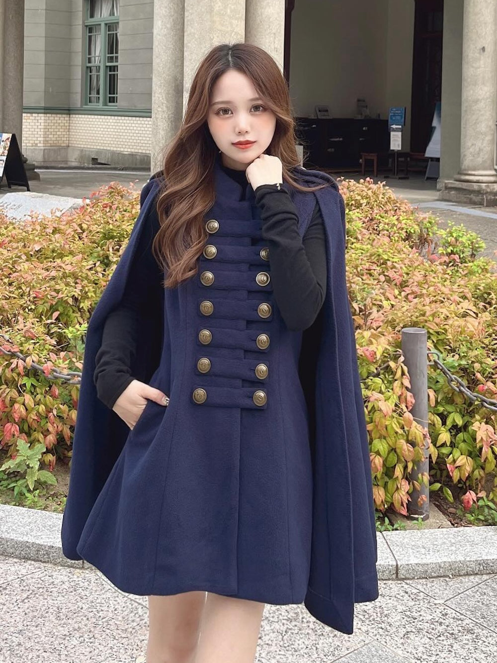 モデル:155cm(着用サイズ:F-L 着用カラー:NVY)