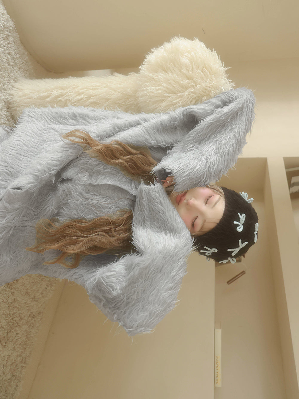 モデル:163cm(着用サイズ:FREE 着用カラー:GRY)