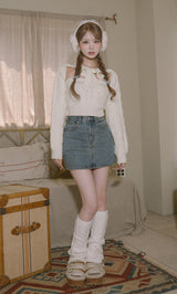 モデル:163cm(着用サイズ:FREE 着用カラー:WHT)