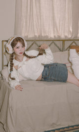 モデル:163cm(着用サイズ:FREE 着用カラー:WHT)