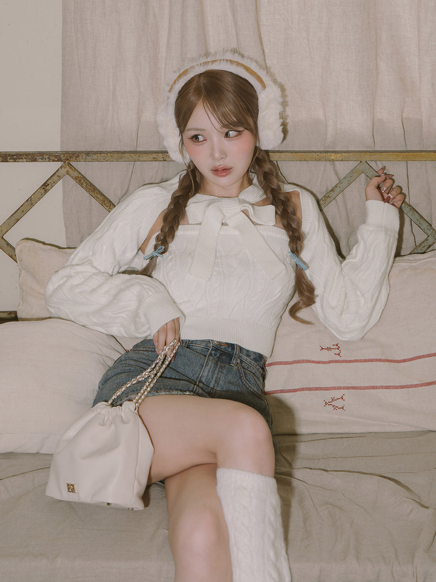 モデル:163cm(着用サイズ:FREE 着用カラー:WHT)