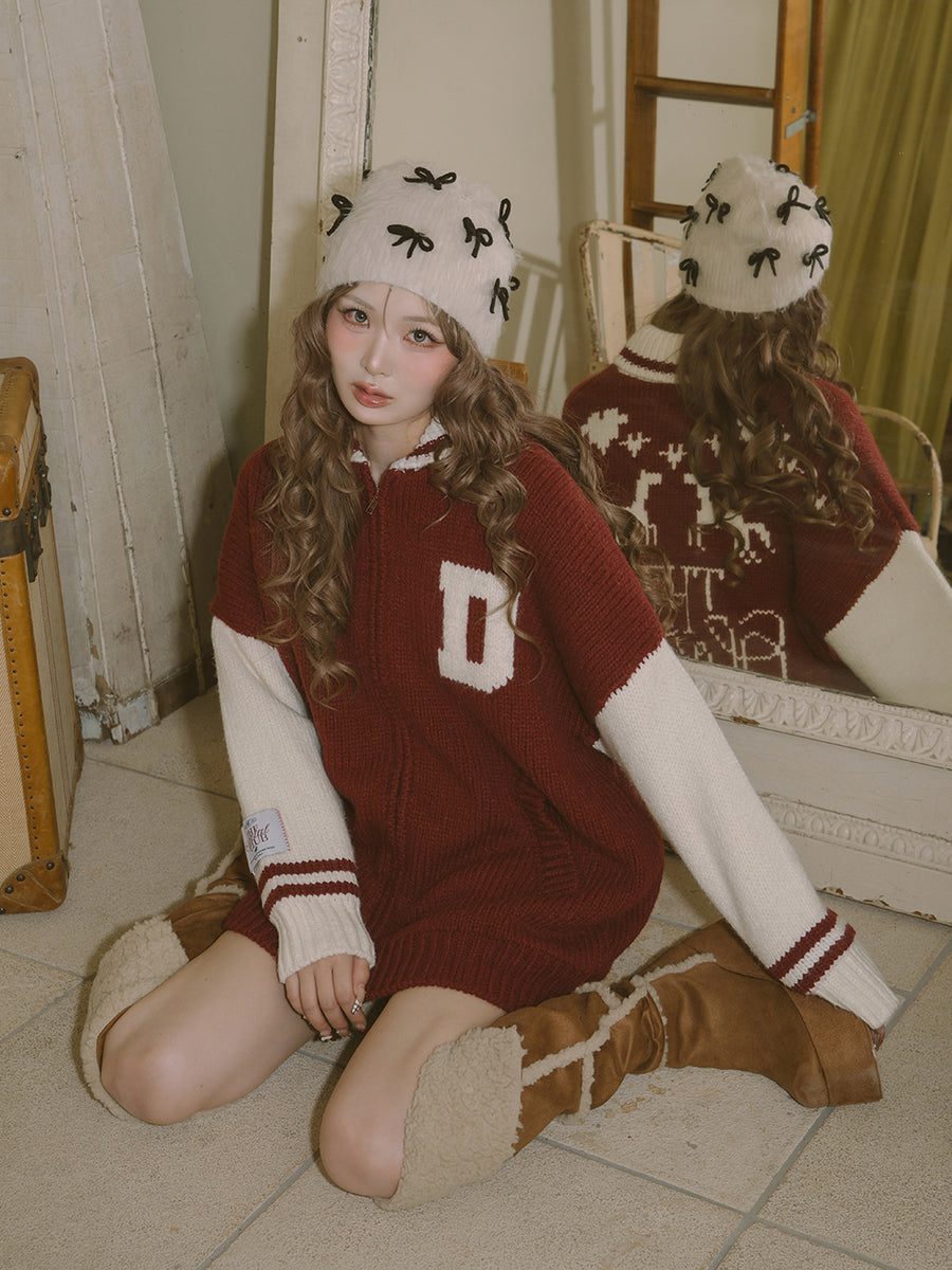 モデル:163cm(着用サイズ:FREE 着用カラー:BRD)