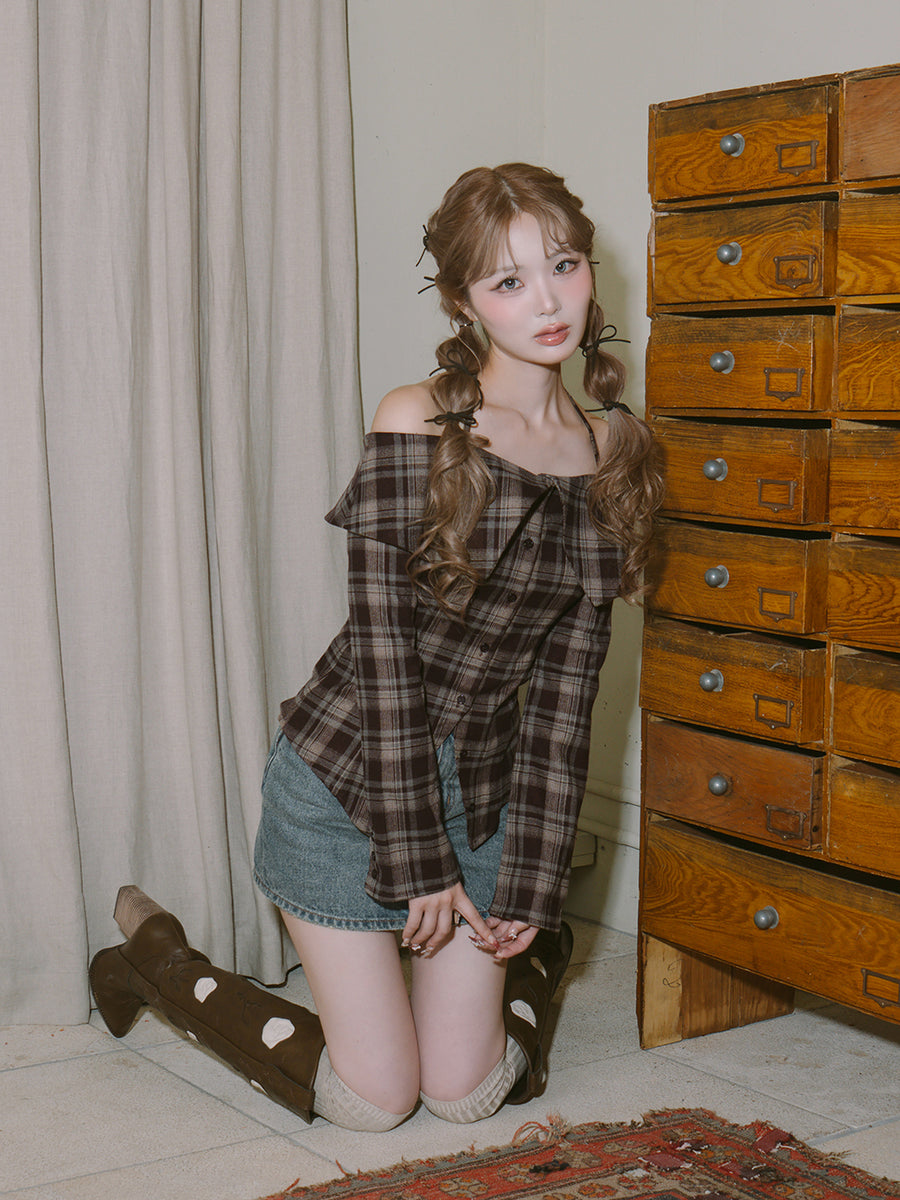 モデル:163cm(着用サイズ:FREE 着用カラー:BRN)