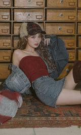 モデル:163cm(着用サイズ:FREE 着用カラー:BRD)