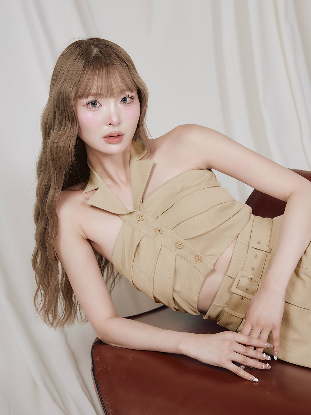 モデル:163cm(着用サイズ:FREE 着用カラー:BEG)