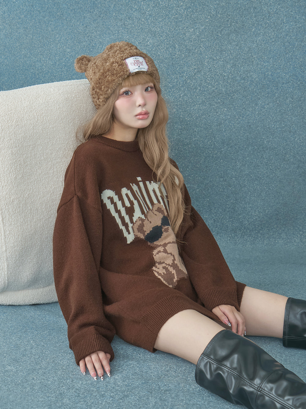 モデル:163cm(着用サイズ:FREE 着用カラー:BRN)