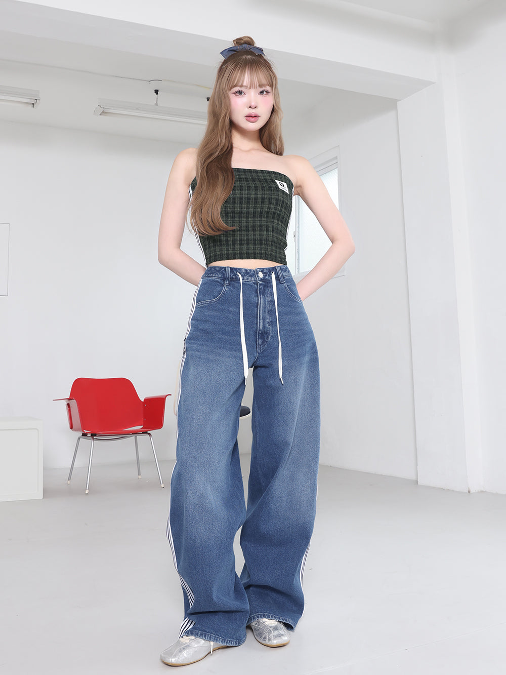 モデル:163cm(着用サイズ:FREE 着用カラー:GRN)