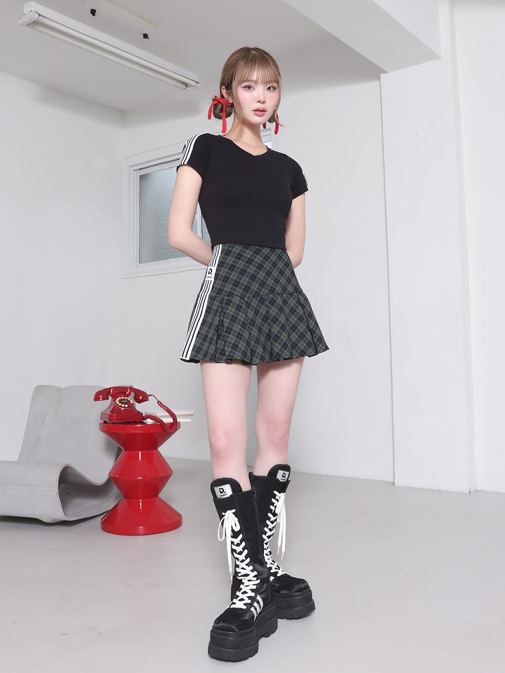 モデル:163cm(着用サイズ:S 着用カラー:GRN)