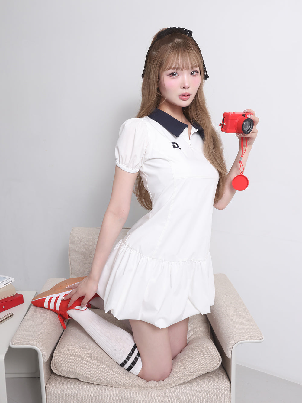 モデル:163cm(着用サイズ:FREE 着用カラー:WHT)