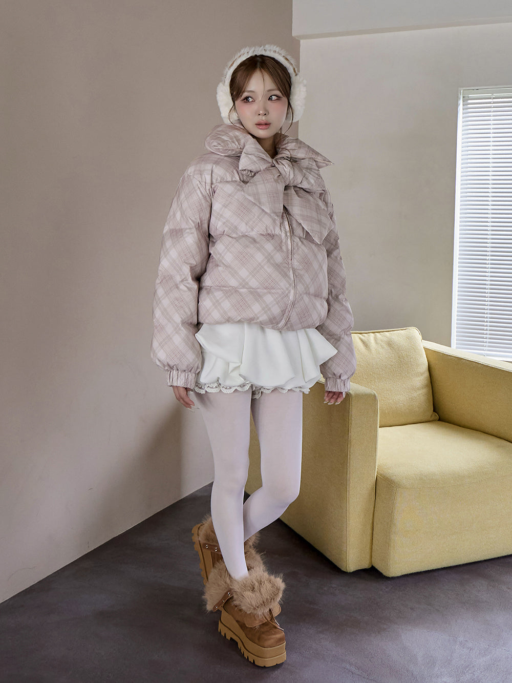 モデル:163cm(着用サイズ:FREE 着用カラー:PNK)