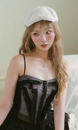 モデル:163cm(着用サイズ:FREE 着用カラー:BLK)