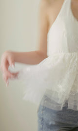 モデル:163cm(着用サイズ:FREE 着用カラー:WHT)