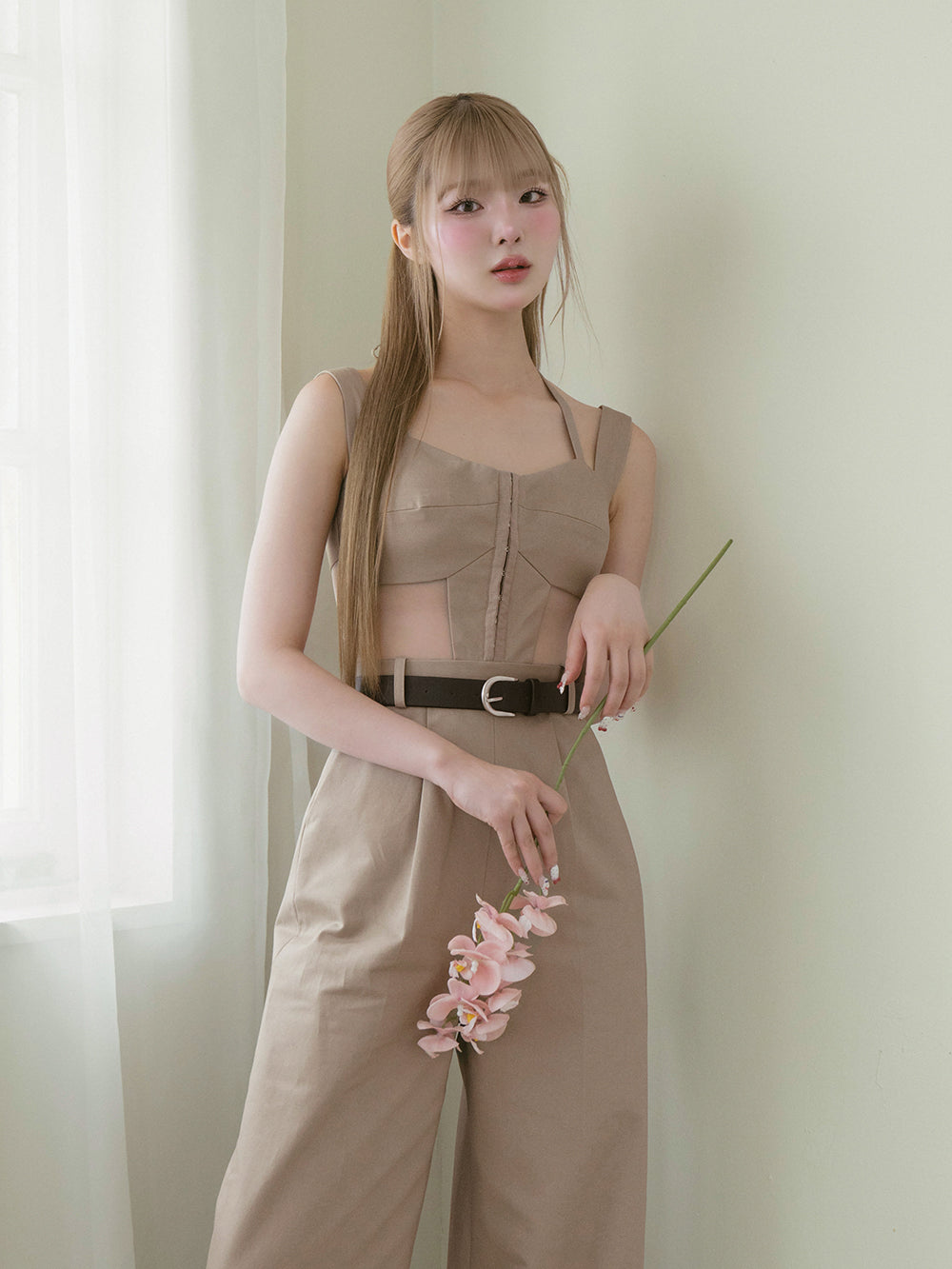 モデル:163cm(着用サイズ:FREE 着用カラー:BEG)