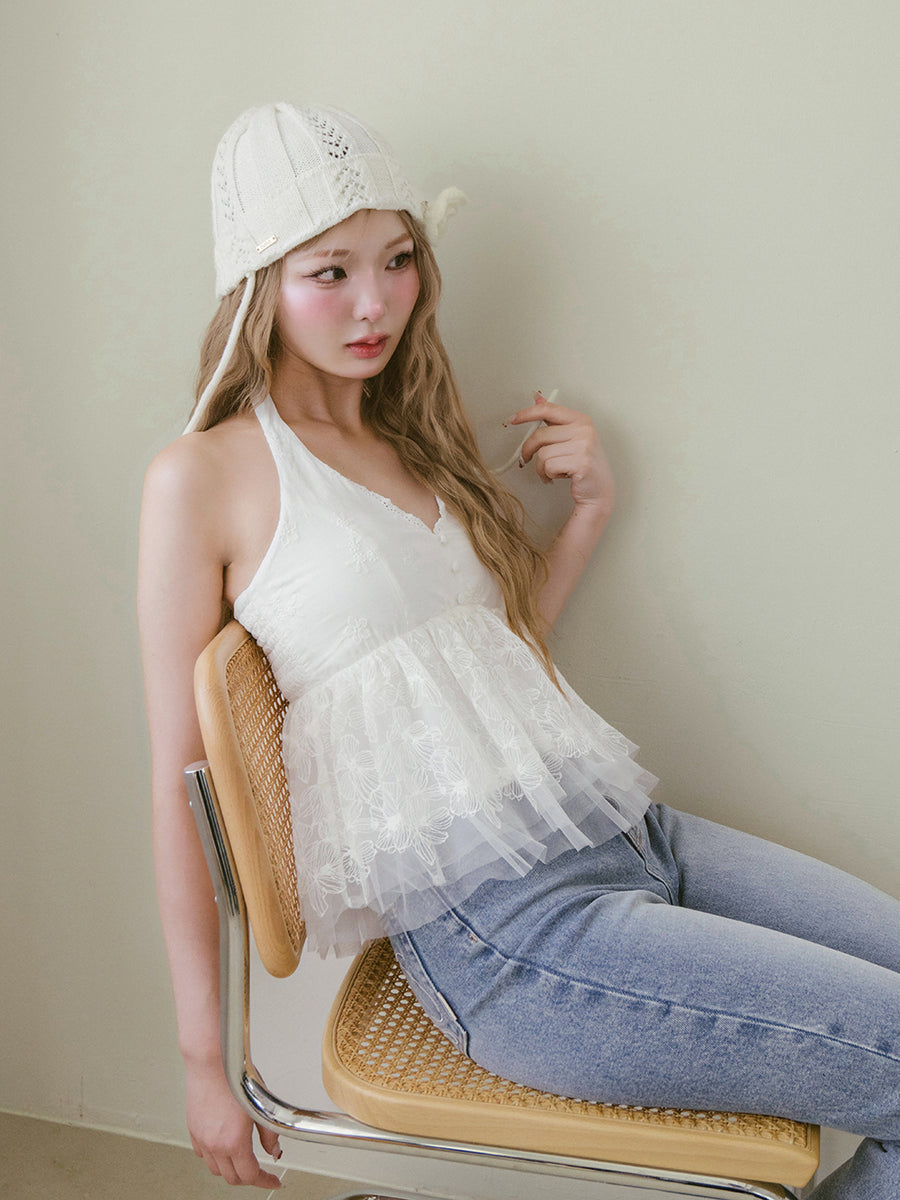 モデル:163cm(着用サイズ:FREE 着用カラー:WHT)