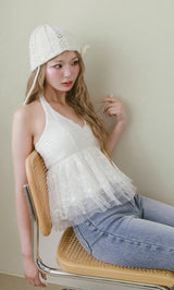 モデル:163cm(着用サイズ:FREE 着用カラー:WHT)