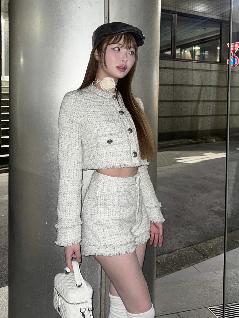 モデル:163cm(着用サイズ:FREE 着用カラー:WHT)