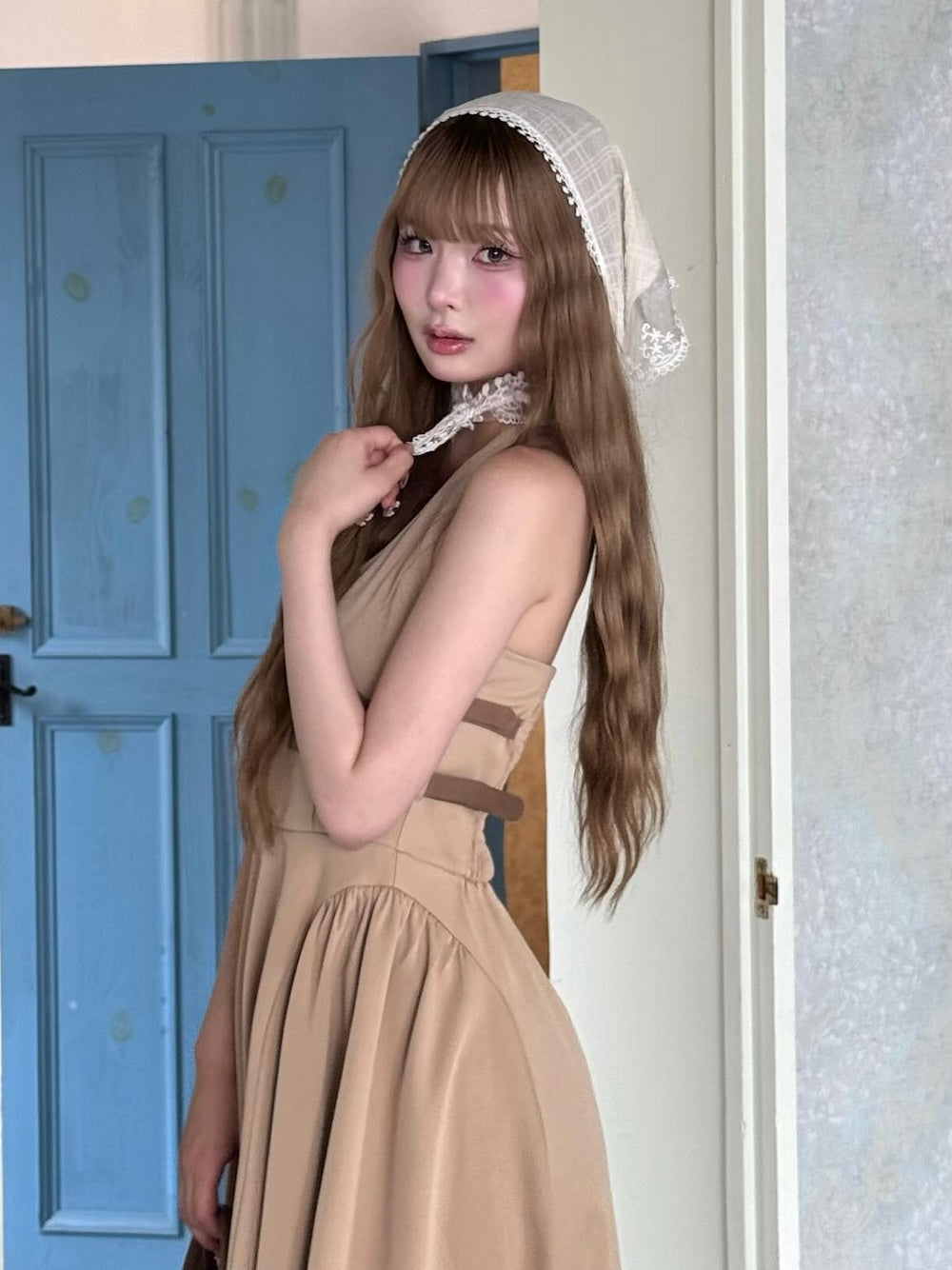 モデル:163cm(着用サイズ:FREE 着用カラー:BEG)