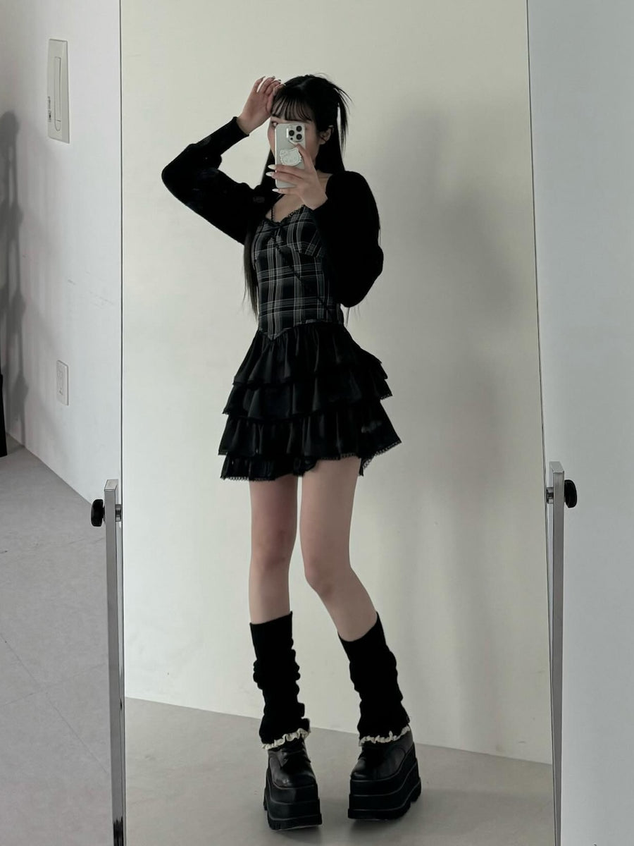 イレヘムチェックキャミワンピース