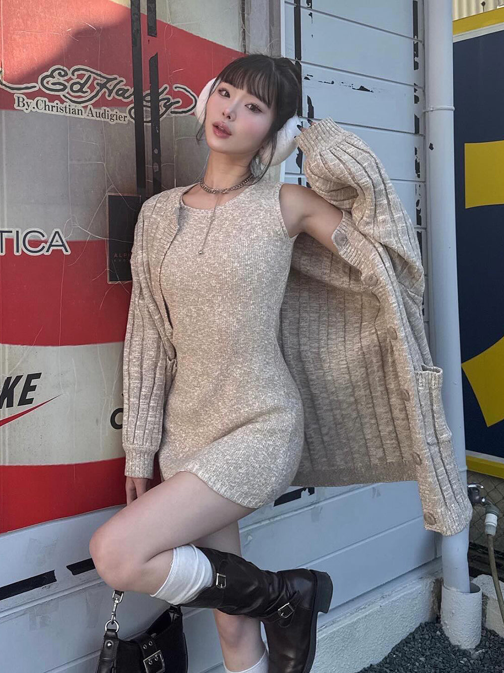 モデル:163cm(着用サイズ:FREE 着用カラー:BEG)