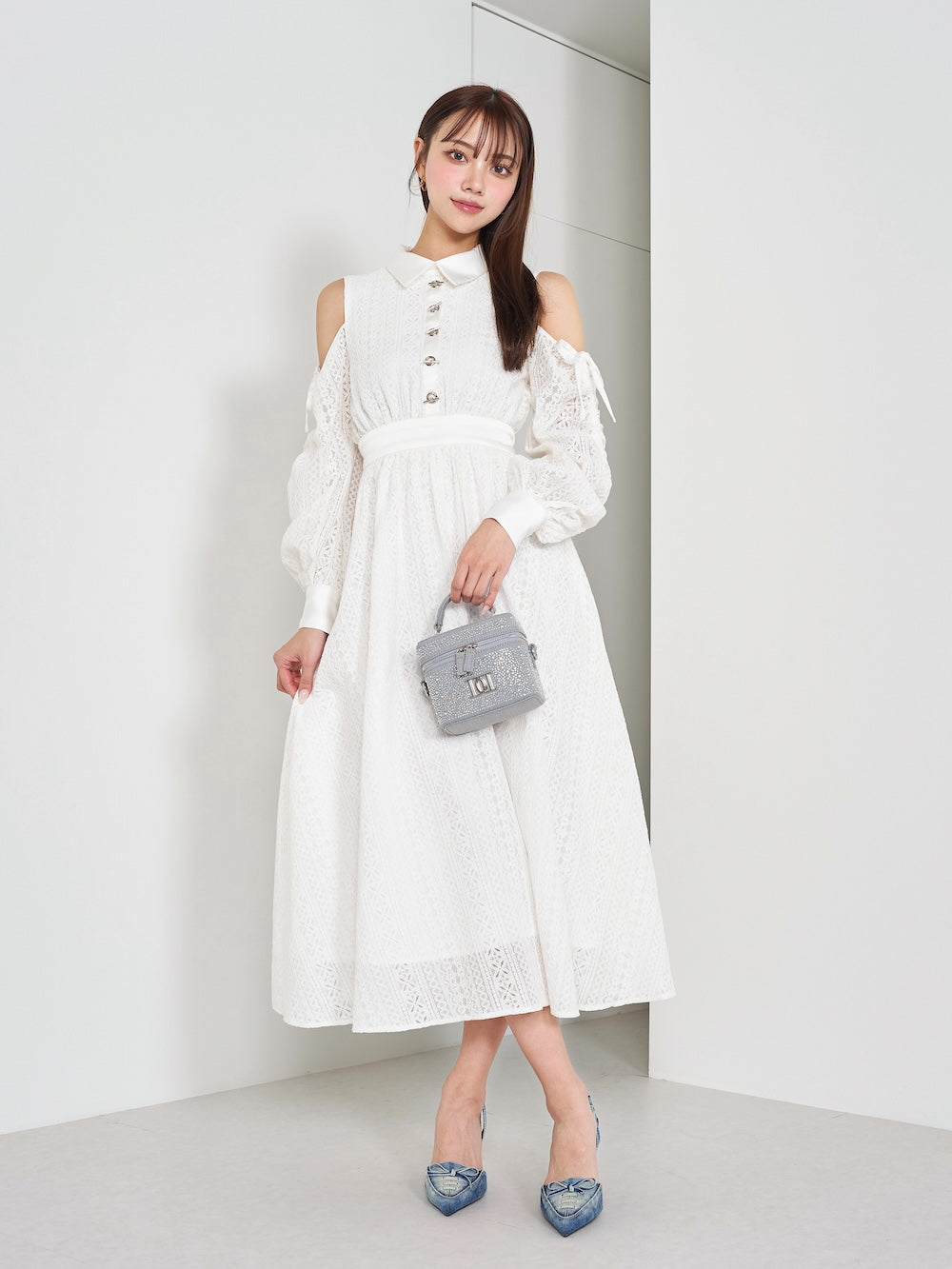 モデル:163cm(着用サイズ:FREE 着用カラー:WHT)