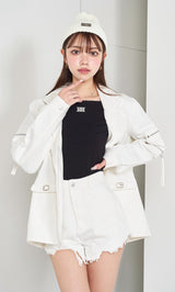 モデル:163cm(着用サイズ:FREE 着用カラー:WHT)
