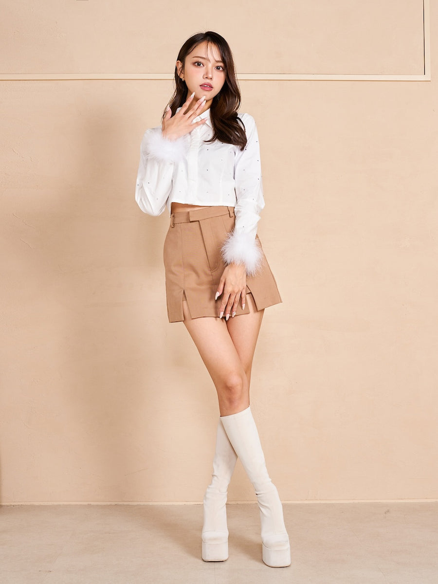 モデル:163cm(着用サイズ:FREE 着用カラー:WHT)