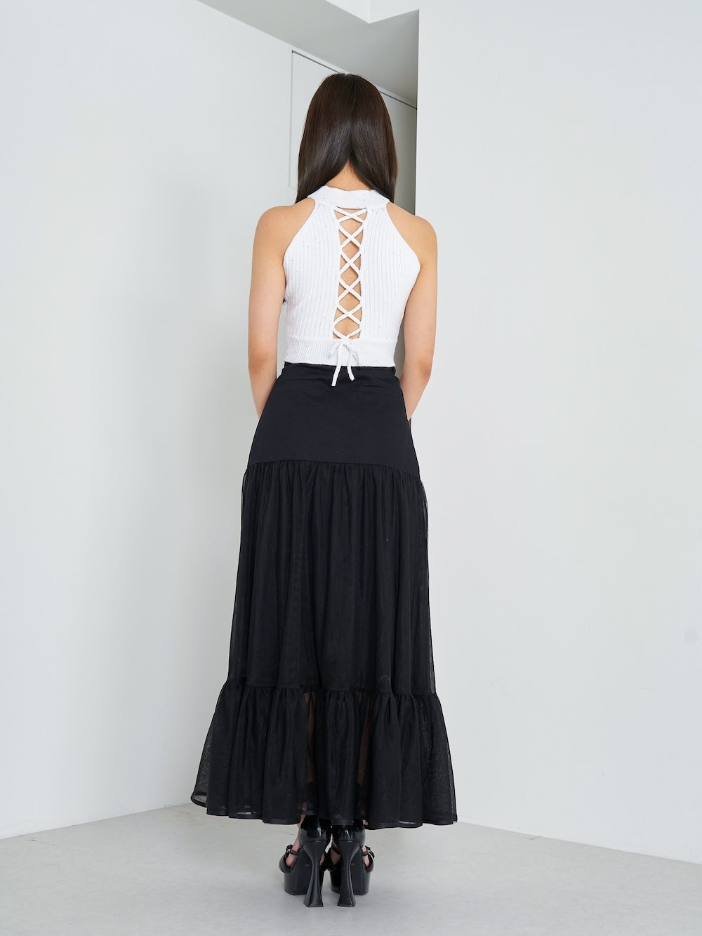 モデル:163cm(着用サイズ:FREE 着用カラー:WHT)