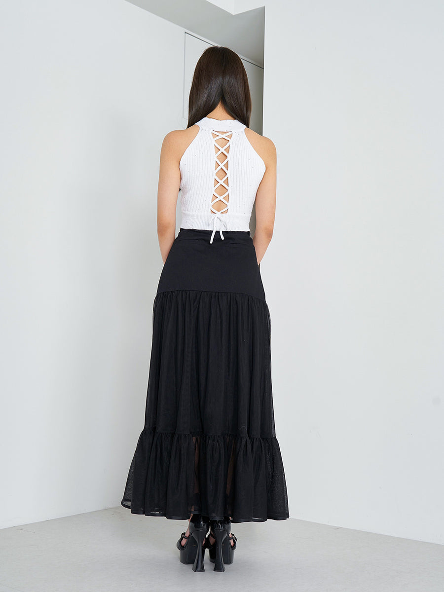 モデル:163cm(着用サイズ:FREE 着用カラー:BLK)