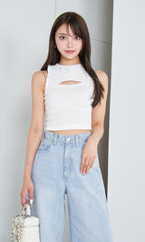 モデル:163cm(着用サイズ:FREE 着用カラー:WHT)