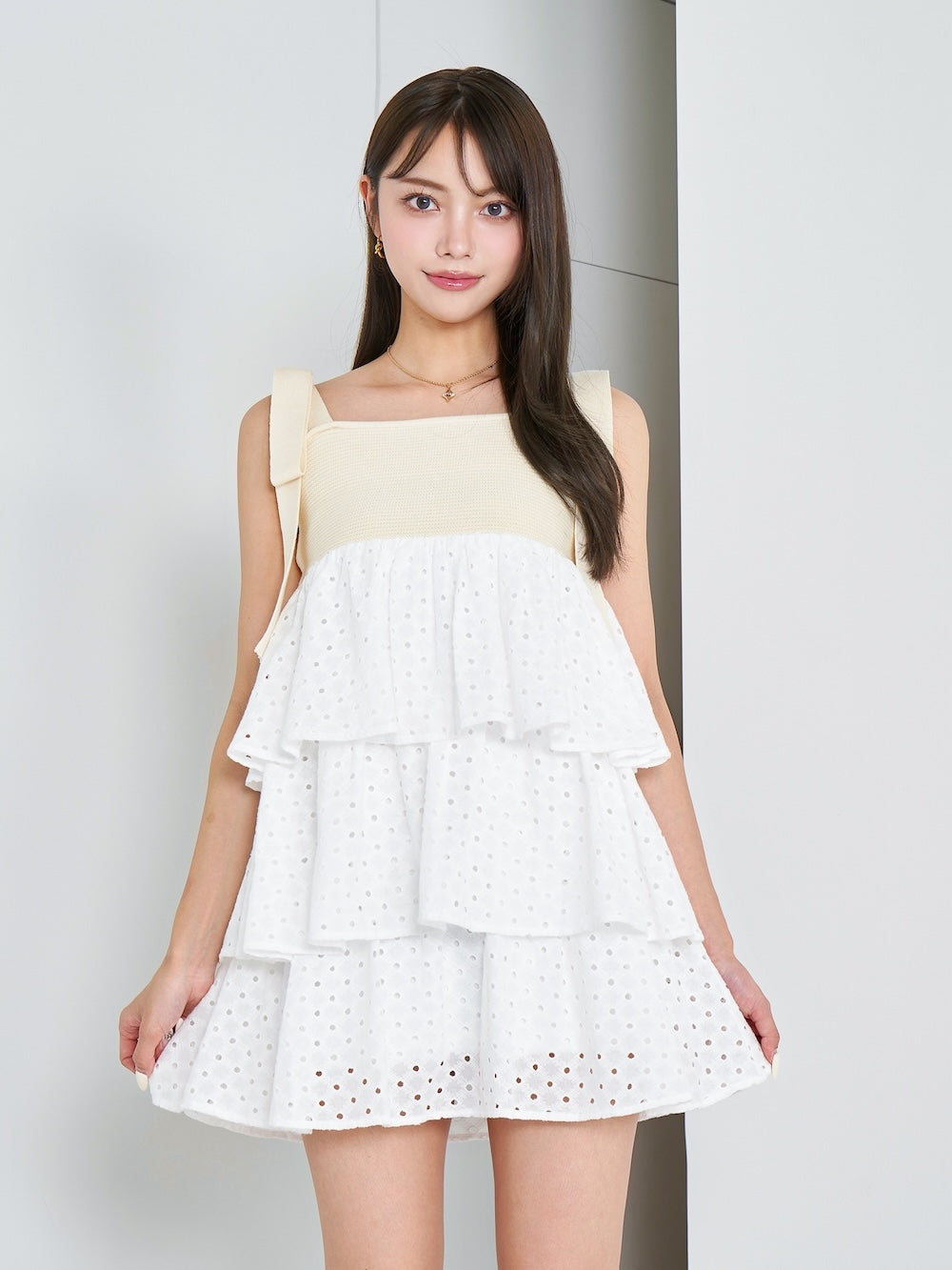 モデル:163cm(着用サイズ:FREE 着用カラー:IVO)