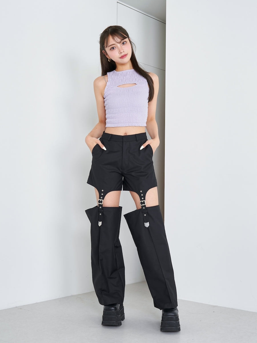 モデル:163cm(着用サイズ:FREE 着用カラー:PUR)