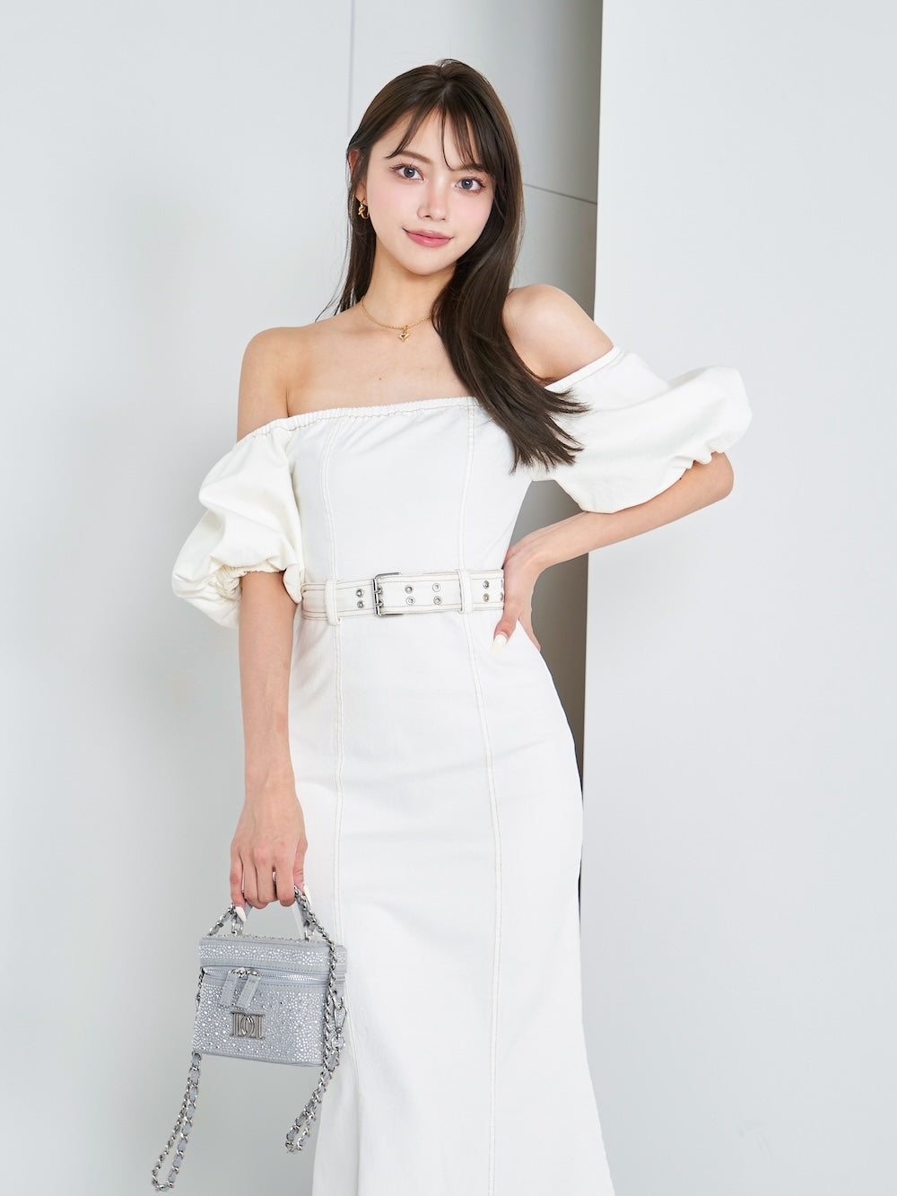 モデル:163cm(着用サイズ:FREE 着用カラー:WHT)