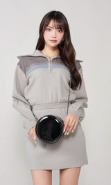 モデル:163cm(着用サイズ:FREE 着用カラー:GRY)