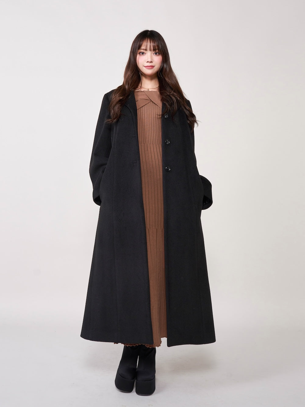 モデル:163cm(着用サイズ:FREE 着用カラー:BRN)
