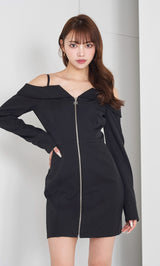 モデル:163cm(着用サイズ:FREE 着用カラー:BLK)